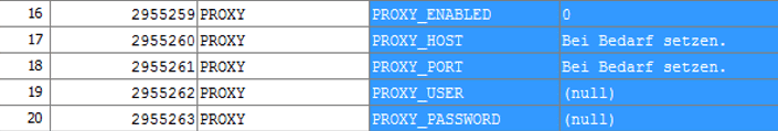 Proxyeinstellungen