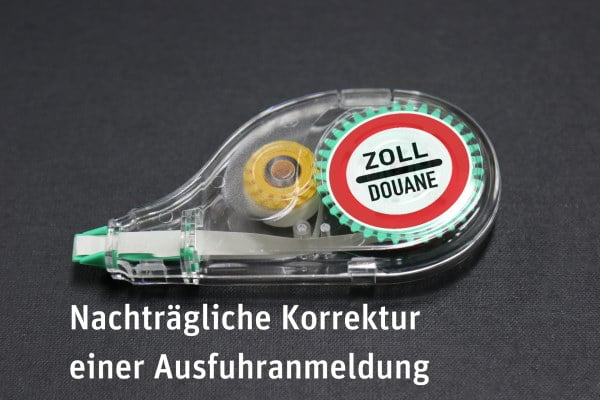 korrektur ausfuhranmeldung nka