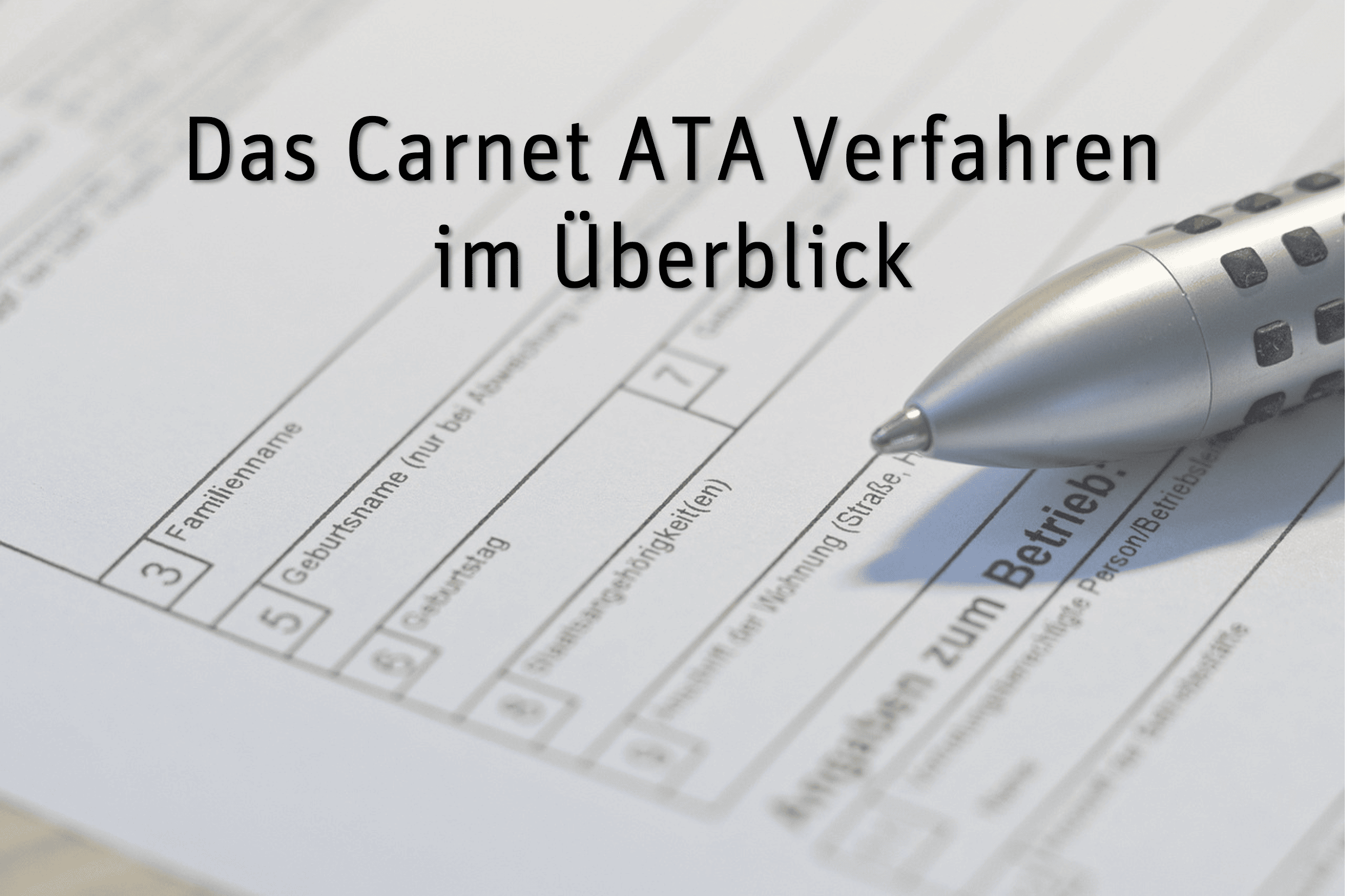 Carnet ATA Verfahren