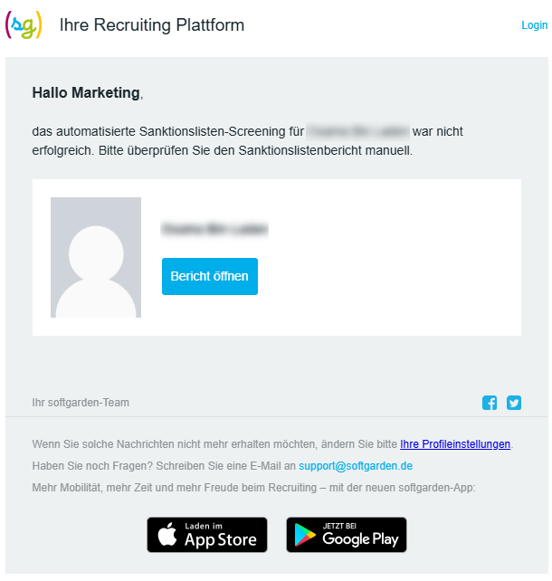 2_E-Mail-Benachrichtigung E-Mail-Benachrichtigung - Softgarden